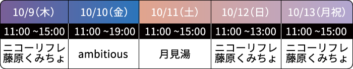 HOKKAIDO 熱波師 スケジュール日程